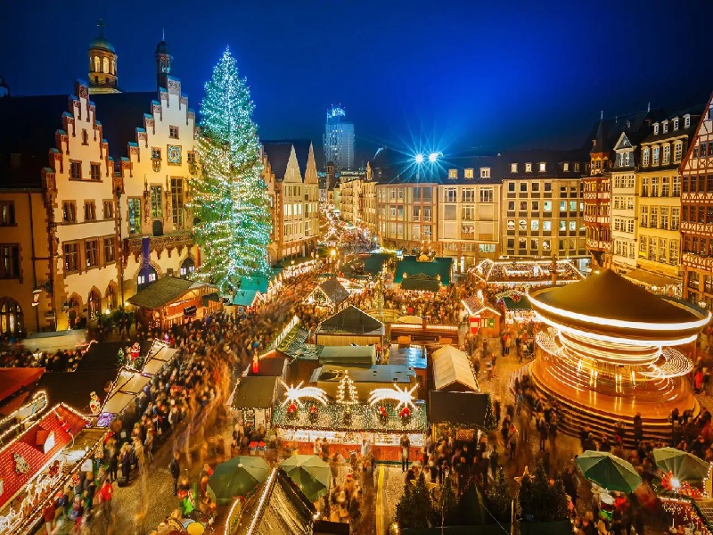 Khu chợ Giáng sinh Frankfurt rực rỡ sắc màu