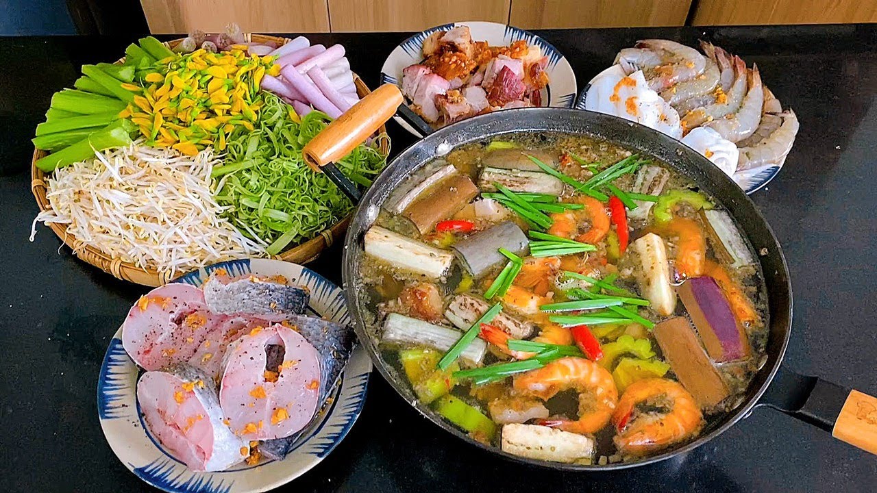 Nguyên liệu nấu món lẩu mắm