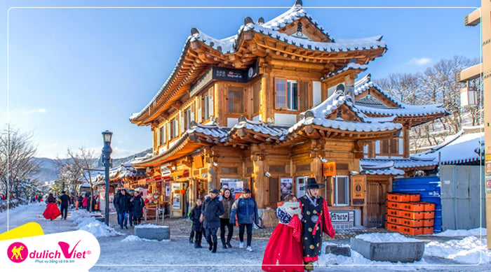 Du lịch mùa Đông Tour Hàn Quốc Seoul - Everland - Trượt Tuyết Elysian từ Sài Gòn 2025