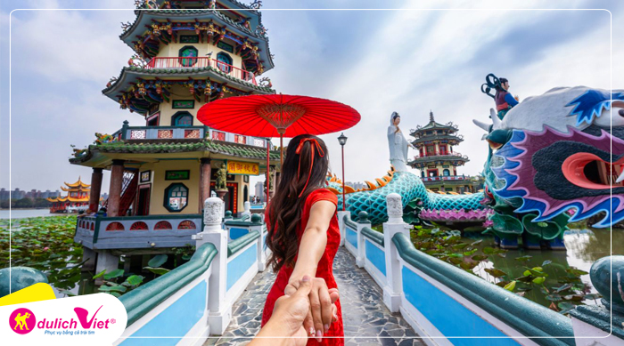 Tour Đài Loan mùa Thu tham quan hồ Sen với Xuân Thu Các