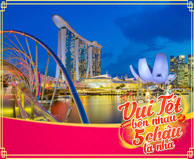 Du lịch Tết Âm lịch 2025 Tour Singapore - Sentosa - Garden By The Bay từ Sài Gòn