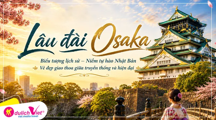 Lâu đài Osaka (Osaka Castle) – biểu tượng lịch sử và văn hóa của thành phố