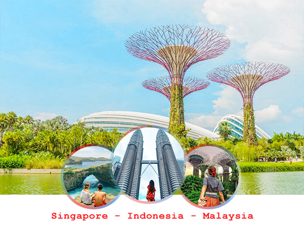 Du lịch liên tuyến 3 nước - Singapore - Indonesia - Malaysia từ Hà Nội