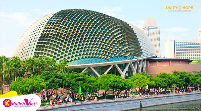 Tour hanh huong Singapore tham quan nhà hát ESPLANADE