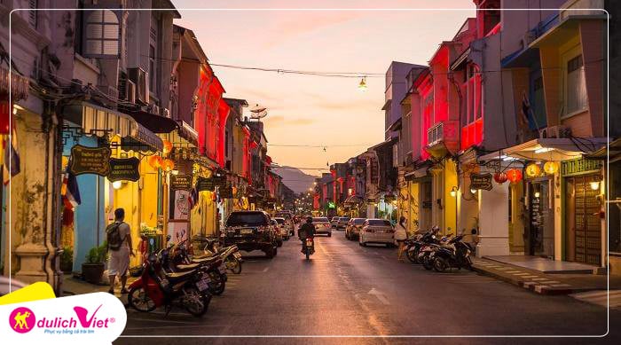 Phố cổ Phuket với những tòa nhà kiến trúc Bồ Đào Nha
