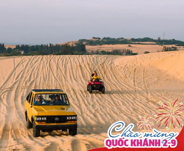 Du lịch Phan Thiết Lễ 2/9 - Cát Vàng - Mũi Né - Hòn Rơm - Jeep Tour 3 ngày từ Sài Gòn 2025