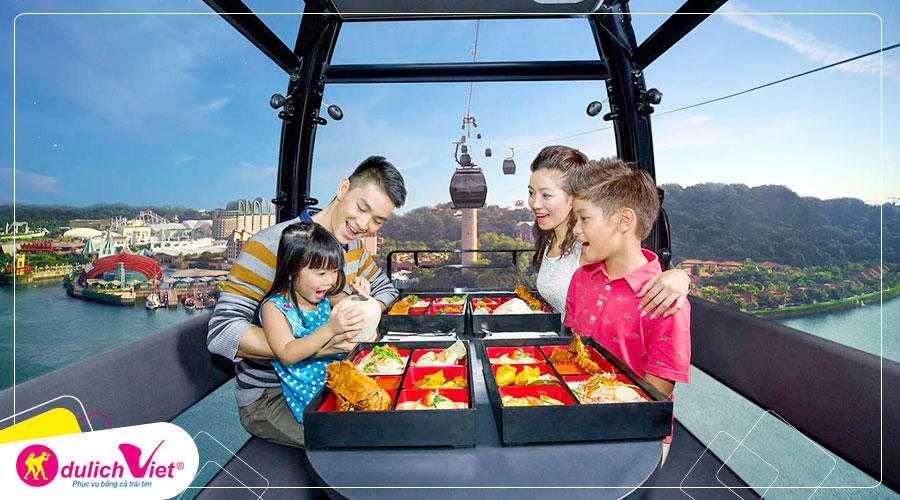 Free and Easy - Vé ăn tối trên cáp treo - Khoang Singapore Flavours