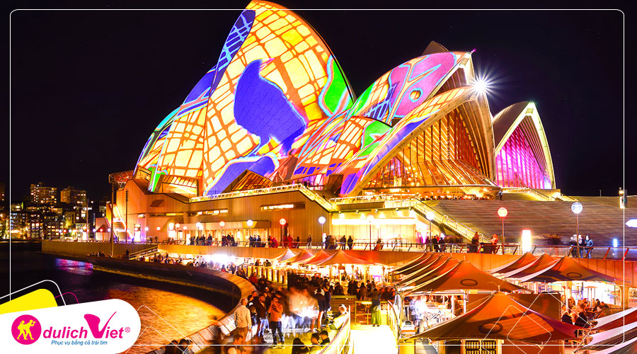 Du lịch Úc mùa Thu khám phá Lễ Hội Ánh Sáng Vivid Sydney từ Sài Gòn giá tốt