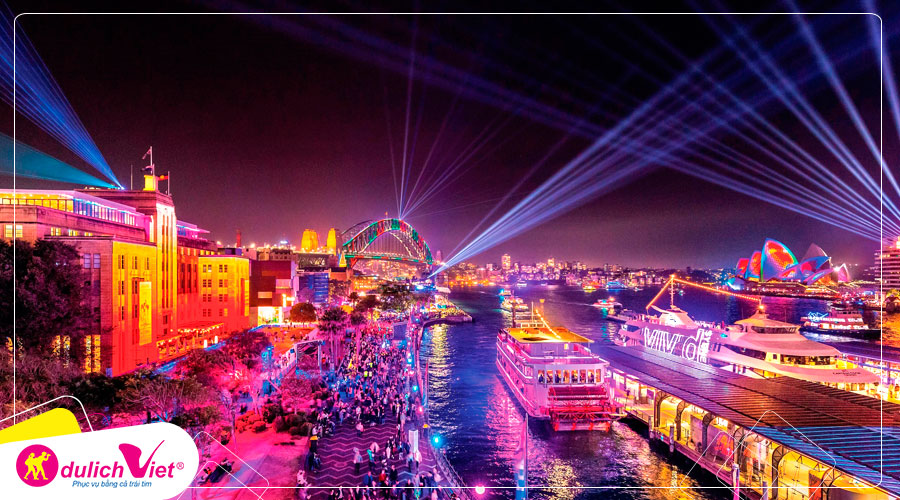 Du lịch Úc mùa Thu khám phá Lễ Hội Ánh Sáng Vivid Sydney từ Sài Gòn giá tốt