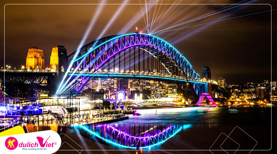 Du lịch Úc mùa Thu khám phá Lễ Hội Ánh Sáng Vivid Sydney từ Sài Gòn giá tốt