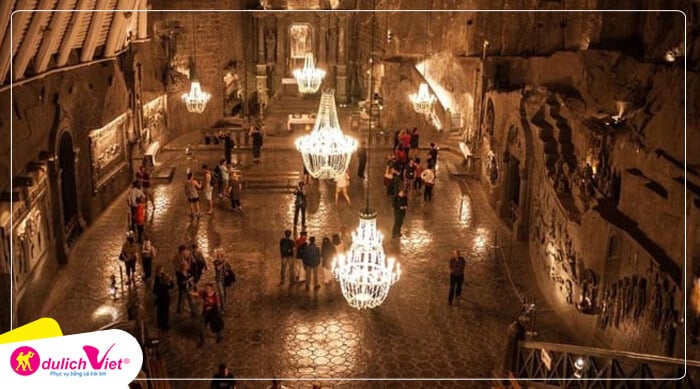Mỏ muối Wieliczka, khám phá thế giới dưới lòng đất bao gồm các mê cung, hang động khổng lồ