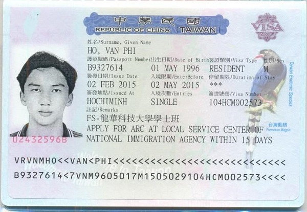 Hướng dẫn thủ tục xin Visa Du lịch Đài Loan