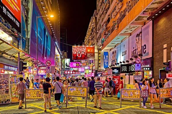 Khu mua sắm Mongkok sôi động