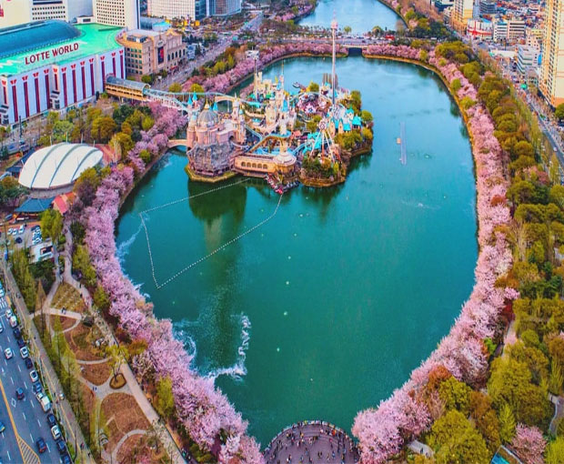 Du lịch Hàn Quốc mùa Xuân - Seoul - Nami - Lotte World - Lễ hội Hoa Anh Đào hồ Seokchon từ Hà Nội 2025