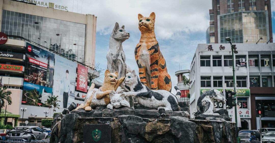 Thành phố mèo Kuching với những bức tượng mèo dễ thương