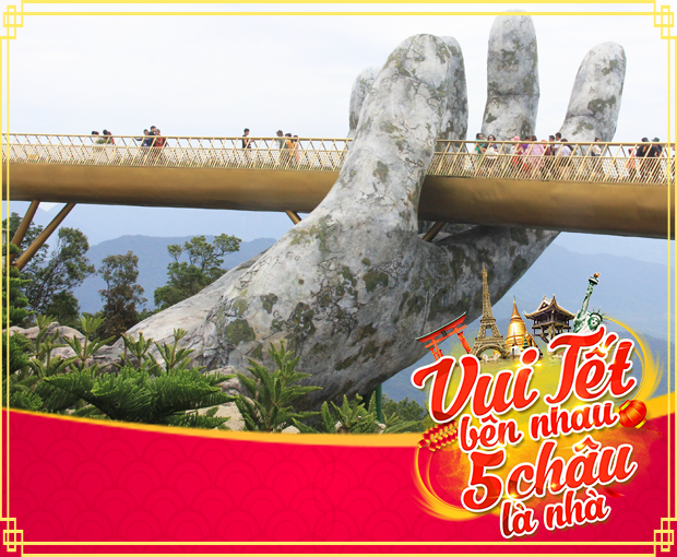 Tour Tết Giáp Thìn 2025 - Đà Nẵng - Bà Nà Hills - Bàn Tay Vàng 3 ngày từ Hà Nội