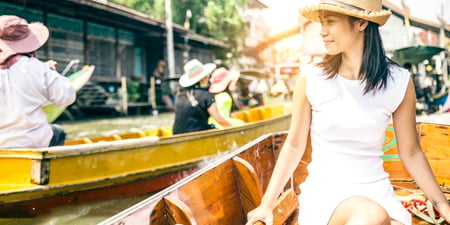 Du Lịch Thái Lan Free & Easy giá tốt đi chợ nổi Damnoen Saduak