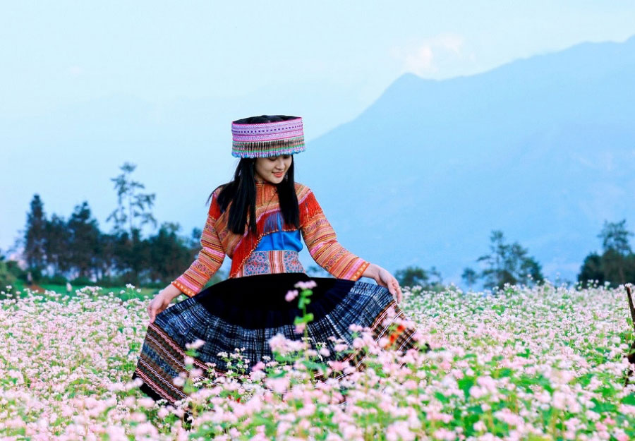 Cô gái dân tộc tại Hà Giang